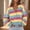 Yellow wave stripe cardigan women a1, variant on thefmos Womens Striped Chunky Cardigan Sweaters Button Up Fall Trendy Color Block Long Sleeve Knit Coats Casual Fashion Winter Clothes, Pink S