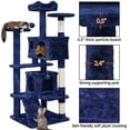 thumbnail image 4 of Renwick 54" H Cat Tree Tower with 2 Condos for Small and Medium Cats, Navy Blue, 4 of 9