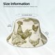 thumbnail image 3 of Fotbe Chickens Sombrero Tipo Pescador con Estampado – Sombrero de Sol de Algodón de Moda para Playa, Golf, Pesca, 3 of 6