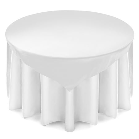 Lann S Linens Satin Overlay Table Topper 72 Square Tablecloth