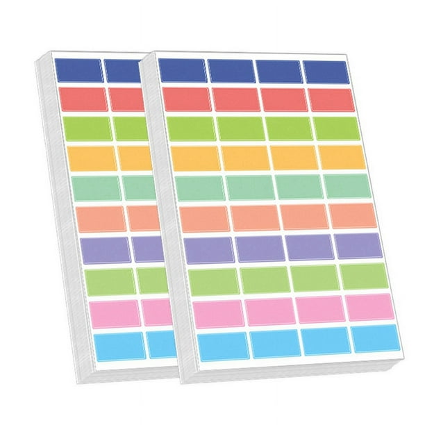 50 Hojas de Pegatinas de Papel con Nombres para NiñOs para Escribir con BolíGrafo/Multicolor/15 X 30 Mm/Permanentes y Autoadhesivas