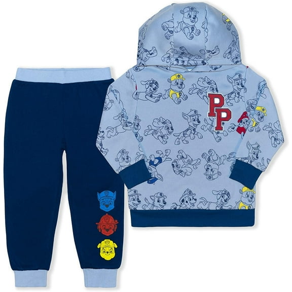Paw Patrol Chase, Marshall and Rubble Boys 2 Piece Hoodie and Jogger Set, 4-7