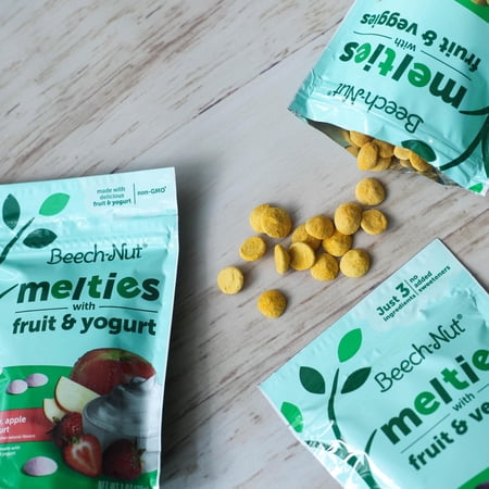 BEECH-NUT MELTIES BANANA BLUEBERRY & GREEN BEAN MELTS BABY & TODDLER SNACK, 1 OZ BAG