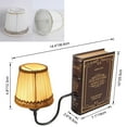 thumbnail image 3 of Kiven Cordless Bookshelf Lamp, 1-Light Rechargeable Bookcase Lighting with White Fabric Lampshade, Farmhouse Decorative Bookend, Cordless Table Lamp for Bedside Bookshelf Home Decor DZ00329-806, 3 of 8