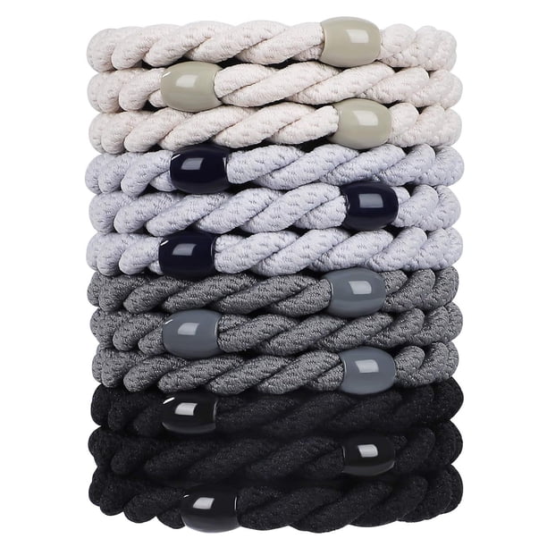 Coletero trenzado con forma de masa para mujer, con alta elasticidad, tipo diadema de goma.