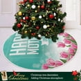 thumbnail image 6 of FMSHPON Happy Mothers Day Tulips Xmas Christmas Tree Skirt Stand Mat for Holiday Party Decoration Indoor Outdoor 48 inches, 6 of 6