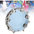 thumbnail image 3 of YISITIAN Tambourin 8 Po Double Rangée Clochettes Tambourin à Main Instrument de Percussion (Bleu) CJ919-68998, 3 of 9