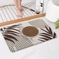 thumbnail image 4 of Brown Boho Geometric and Plant Pattern Bathroom Rugs Mat,Non Slip Microfiber Bathroom Rug,Rubber Backing,Soft Bathroom Mats for Bathroom Floor,Tub and Shower,17x27in(43x68cm), 4 of 5