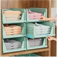 thumbnail image 1 of Caja organizadora de armario SNSLXH, apilable, paquete de 5 unidades, de plástico verde, 1 of 7