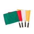 thumbnail image 1 of 4pcs Hand Signal Flags Match Referee Flag Stainless Steel Pole Command Flag (yellow, Red, Green, White) Banmo, 1 of 2