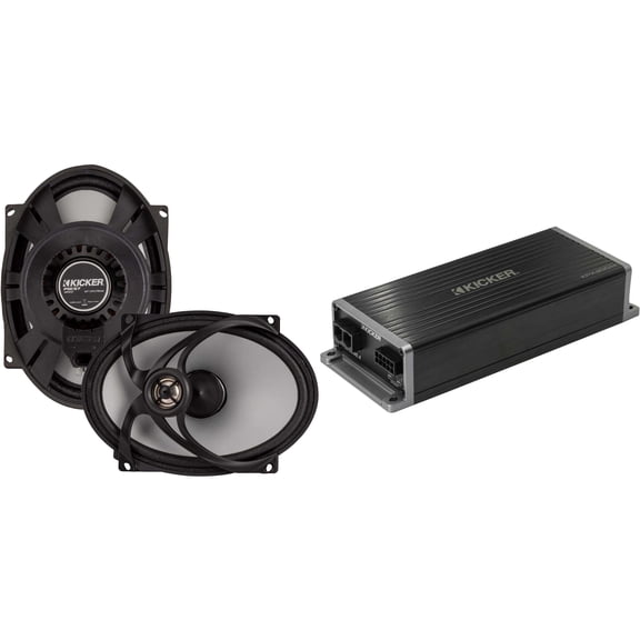 Kicker Marine KPX300.4 Powersports & Motorcycle Amp & 5x7" Speakers (2 Ohm )