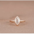 thumbnail image 3 of Cora Jewellery 2CT Bezel Set Marquise Moissanite Engagement Ring For Women, 10K Rose Gold, 3 of 6