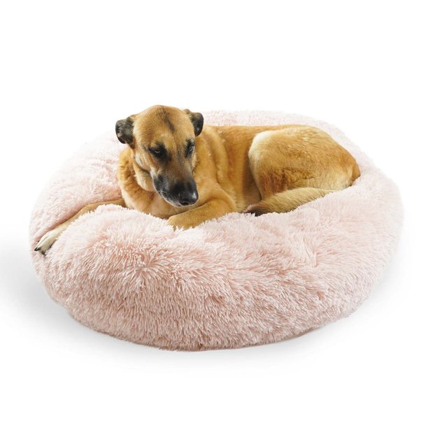 Calming Dog Bed Round Donut Bed for Small Dogs Machine Washable
