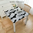 thumbnail image 2 of BANET Halloween Square Tablecloth Waterproof Stain and Wrinkle Resistant Table Cloth Washable Polyester Table Cover for Dining Kitchen Wedding Party White, 2 of 7