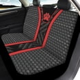 thumbnail image 4 of Pzuqiu Red Paw Honeycomb Car Seat Covers Full Set Front and Rear Seat Cover Set Car Front Seats 3 PCS Front and Back Seat Protector Fit for Trucks Sedans, 4 of 10