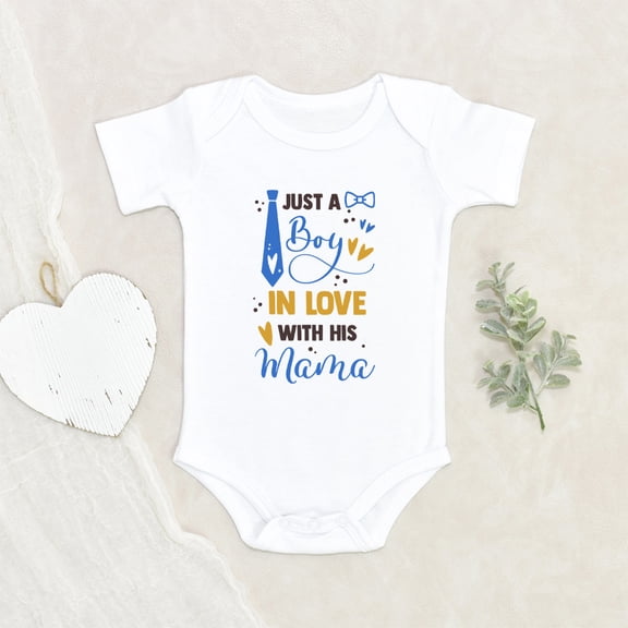 Newbabywishes - Lad Loved with His Mama Cute Baby Clothes for Boys - Newborn Baby Clothing
