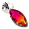 thumbnail image 2 of Natural Bi-Color Tourmaline Gemstone 925 Sterling Silver Pendant 2.29", 2 of 2