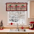 thumbnail image 2 of Valances for Windows Christmas Red Truck Rod Pocket Cafe Window Treatments Valance Curtains for Kitchen Bathroom Laundry Basement Windows 54"x18", 2 of 7