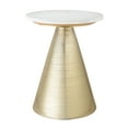 thumbnail image 2 of TOV Furniture Tempo White Marble Side Table with Gold Base, 2 of 4