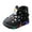 Black, variant on Girls' Boots Toddler Warm Children Luminous Cotton Light Boots Led Baby Girl Boys Winter Casual Shoes House Slippers Little Kids Shoes for Indoor Outdoor Walking(18-24 Months,Black)