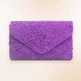 thumbnail image 2 of Elegant Satin Evening Clutch with Lace Overlay Minimalist Handbag for formal Occasions Parties, 2 of 4