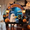thumbnail image 6 of Halloween Ghost Mini Scene Hanging Ornament, Pumpkin Black Cat Fall Ghost Pendant Spooky Decorations for Tree Window Mantel Home Halloween Party I, 6 of 6