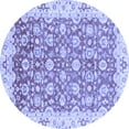thumbnail image 1 of Ahgly Company Machine Washable Indoor Round Oriental Blue Modern Area Rugs, 5' Round, 1 of 4