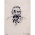 thumbnail image 2 of Santiago Rusiñol 15x18 Black Ornate Wood Framed Double Matted Museum Art Print Titled - Portrait of a Man (1890-1895), 2 of 5