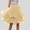thumbnail image 2 of Fsqjgq Tulle Skirts for Women A Line Elastic Waist Tiered Layered Puffy Midi Long Party Tutu Skirt Puffy Petticoat Carnival Mesh Dance Skirts, 2 of 5