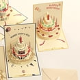thumbnail image 6 of Yihuala 3D Birthday Cards Birthday Cake Greeting Card Postcards for Wife Husband Mom Friend All Occasion, 6 of 11