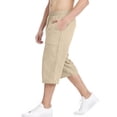 thumbnail image 5 of OGLCCG Long Shorts for Boys Casual Elastic Waist Drawstring Below Knee 3/4 Pants Loose Wide Leg Sports Capri Pants with Pockets 4-15 Years, 5 of 6