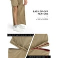 thumbnail image 4 of 33,000ft Men's Convertible Hiking Pants, Quick Dry Stretch Zip-Off Lightweight Cargo Pants for Camping Fishing Light Brown 36W x 32L, 4 of 7