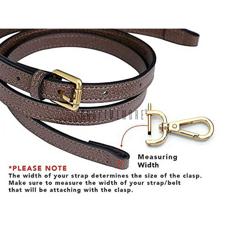 Purse Straps. Replacement Leather 3/4 Strap W/ Snap Hook, Swivel
