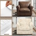 thumbnail image 5 of FKELYI Retro Leaf Print 2 Pcs Stretch Armchair Slipcover with Individual Cushion Cover Non-Slip Furniture Protector for Living Room Couch Sofa Covers, 5 of 7