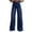 Blue, variant on Wide Leg Pants Woman High Waist Patterned Lightweight Loose Fit Casual Colorful Trouser Jeans Travel Pants