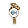 thumbnail image 1 of Origami pescado forma geométrica abstracta Broche broche broche broche Metal retro, 1 of 3