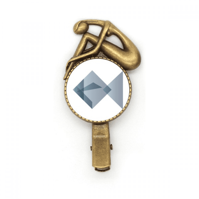 Origami pescado forma geométrica abstracta Broche broche broche broche Metal retro
