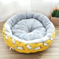thumbnail image 2 of Indoor Strawberry Round Warming Seating Sleeping Beds for Cat Dog, 17.7 in, 2 of 6