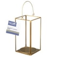 Better Homes & Gardens Medium Decorative Gold Metal Lantern, Candle