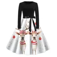 thumbnail image 5 of Disfraz de Cosplay de Navidad para mujer, vestido de princesa de manga larga, vestido de Festival Vintage, vestido Rockabilly, bata de fiesta, 5 of 5