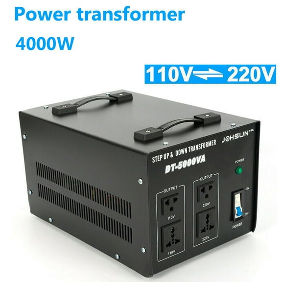 5000 Watt Step Up & Down Voltage Transformer Power Converter 110V to/ from 220V