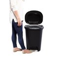 thumbnail image 4 of Rubbermaid Classic Premium 13G Step-On Trash Can, Black, 4 of 7