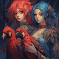 thumbnail image 1 of Anime Avian Love - Peinture Diamant DIY, 1 of 6
