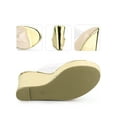 thumbnail image 2 of BLISSFUL STEP Platform Clear Strap Wedge Heel Slide Sandals for Women Gold 8, 2 of 4