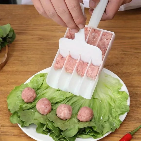 Máquina para hacer albóndigas: albóndigas caseras fáciles, albóndigas de pescado y albóndigas de arroz para barbacoas y ollas calientes. Aparato de cocina duradero de PP.