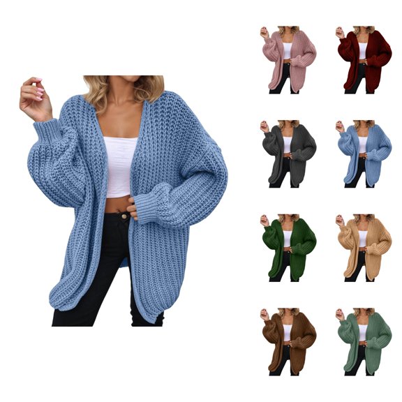 Cardigan Sweaters for Women Fall Winter Long Sleeve Open Front Knit Cardigans Sweater Coats Outerwear