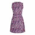 thumbnail image 4 of Sakmal Vintage Moomoo Womens Knee Length Soft Purple Sleep Dress Sleeveless Floral Sleep Tanks with Pockets, 4 of 7