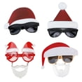 thumbnail image 2 of Gafas de fiesta de Navidad, 4 piezas de Papá Noel, lindas gafas de Navidad, gafas de Navidad para niños, calidad superior, 2 of 9