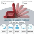 thumbnail image 2 of Folding Lazy Floor Chair Sofa Lounger Bed with Armrests and a Pillow, Red, 2 of 3