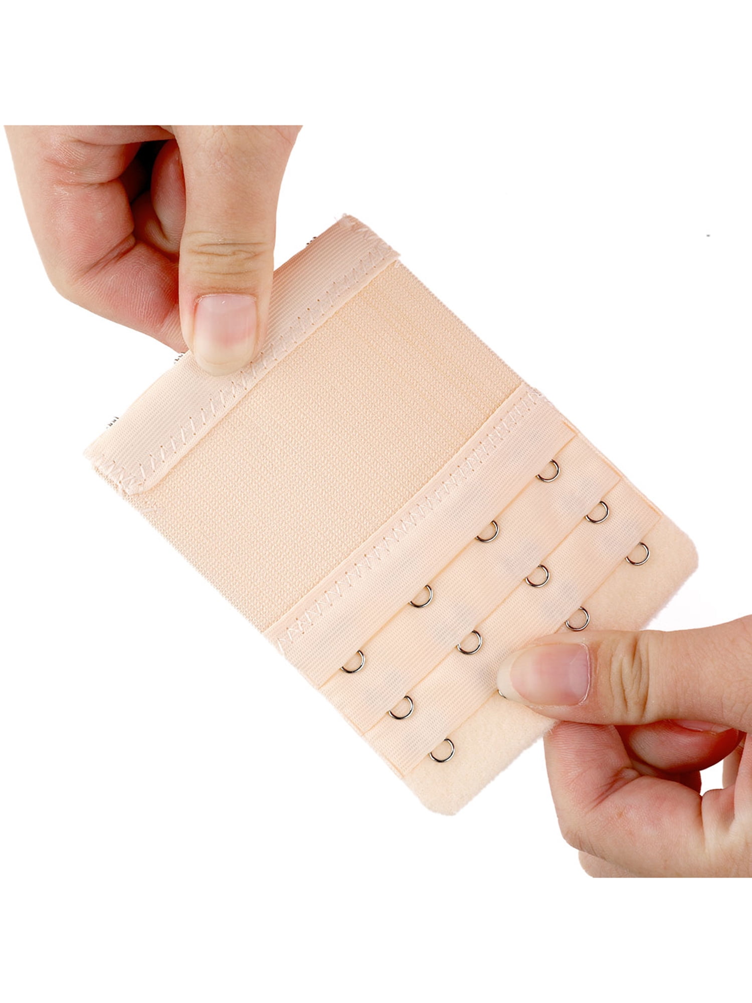 Unique Bargains 2 Pcs Bra Extenders Elastic Bra Strap Extension 3-Row 2/3/4 Hook